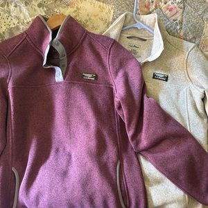 Bundle of 2! LL Bean 1/4 snap pullover EUC